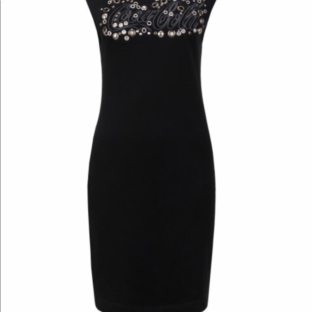 Pinko x Coca Cola Womens black sleeveless size S mini dress NWT